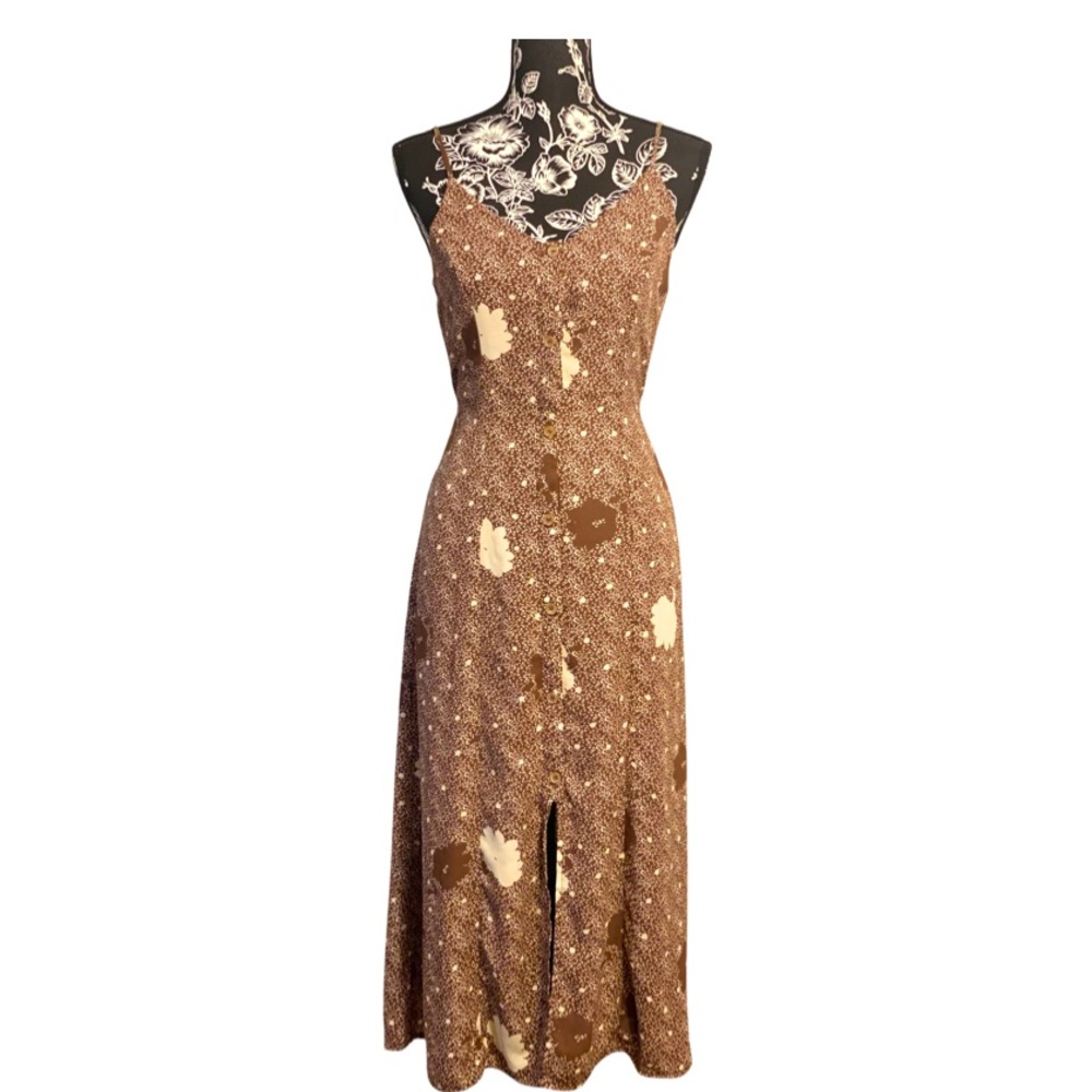 Sienna Sky Boho Vintage Floral Button Down Dress